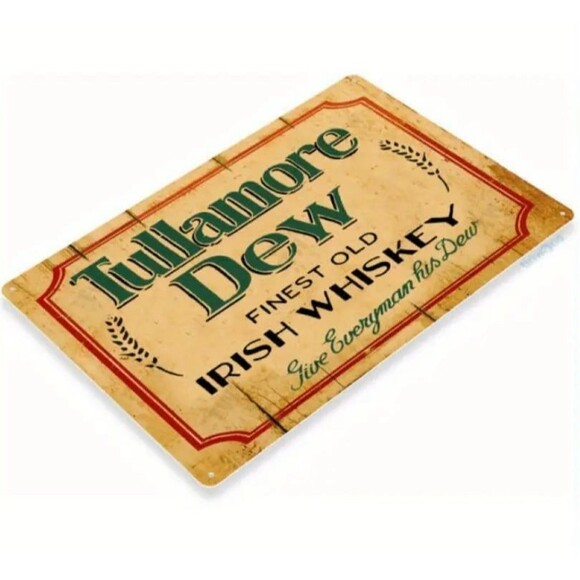 Tullamore Distillery 1829 Irish Whiskey Vintage Metal Tin Sign - Picture 2 of 5